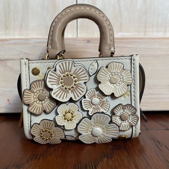 Coach Handbags - Coach Mini Rogue Bag Charm With Tea Rose C8642